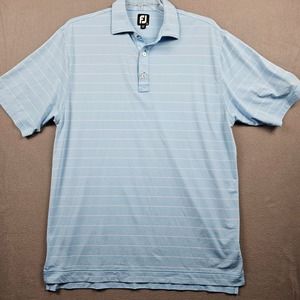 FootJoy Light Blue Striped Polo Shirt
